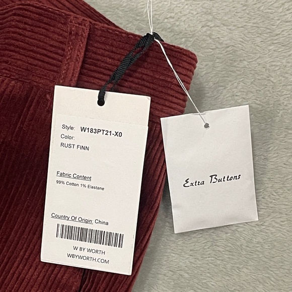 Corduroy Trousers Straight Leg Size XS Long - Picture 5 of 14